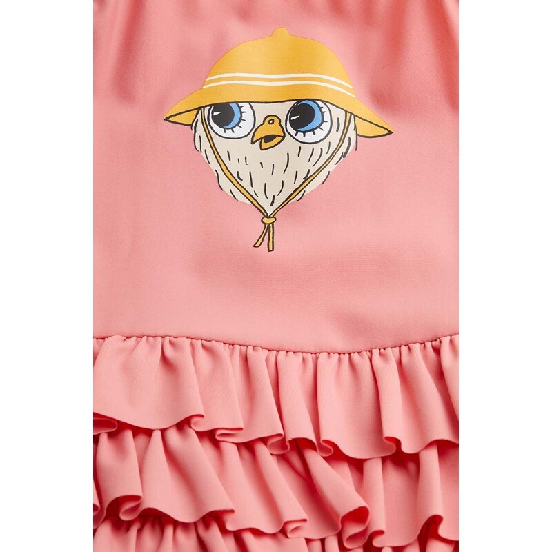 Dječji jednodijelni kupaći kostim Mini Rodini Owl boja: ružičasta