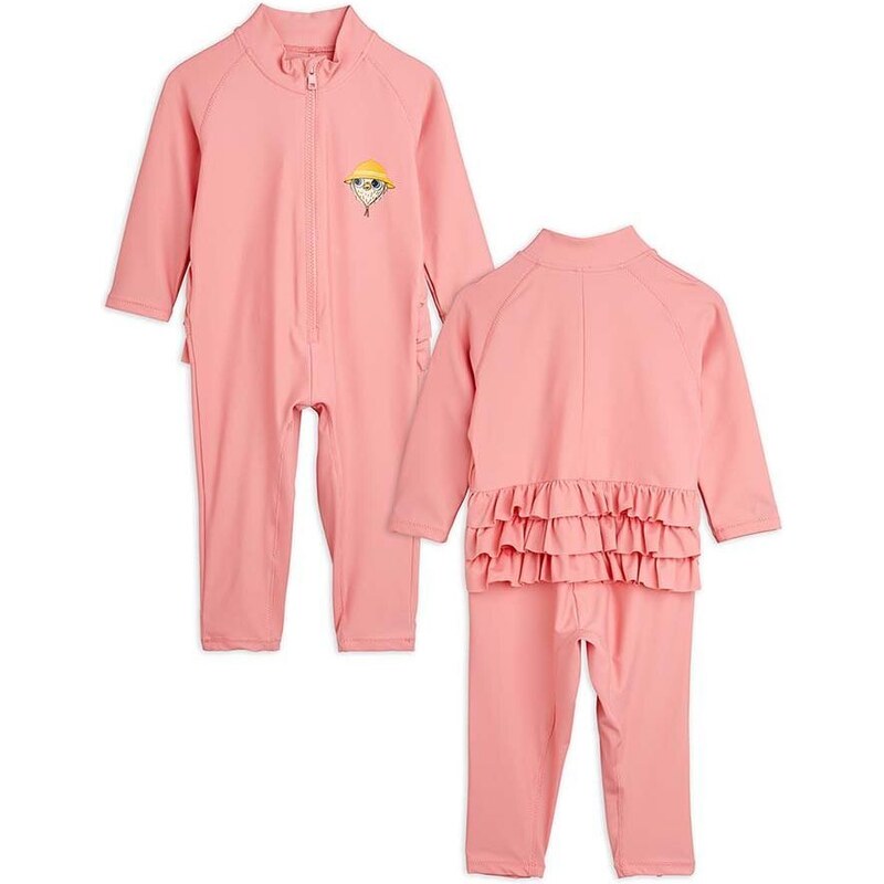Kupaći kombinezon za bebe Mini Rodini Owl boja: ružičasta