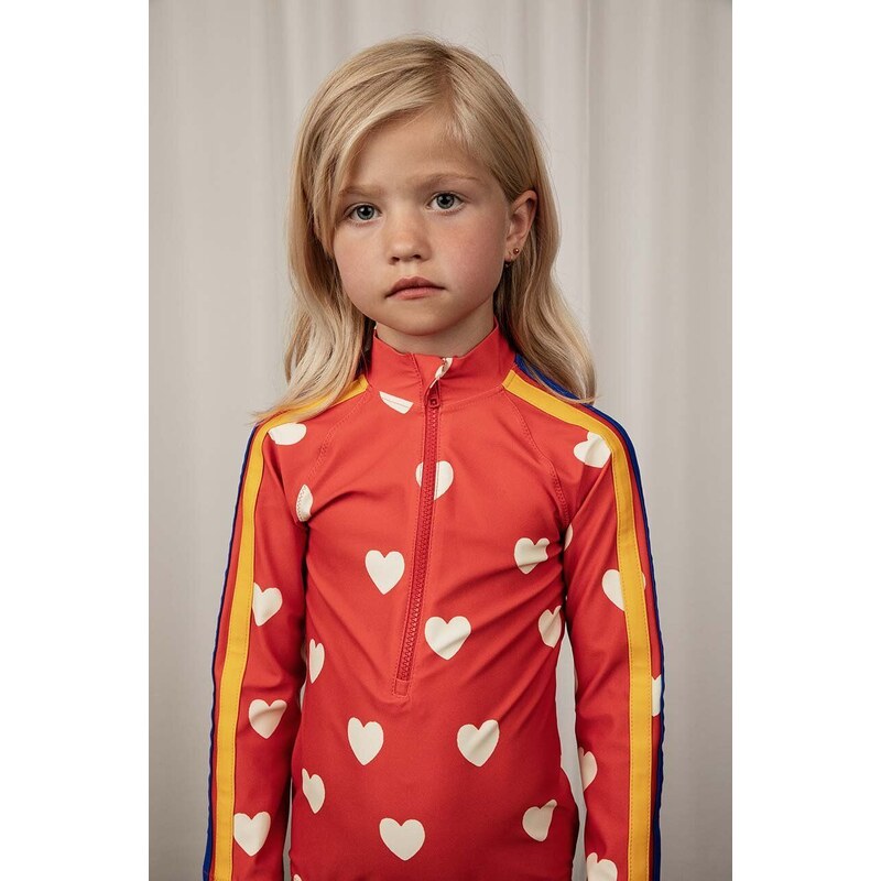 Dječji jednodijelni kupaći kostim Mini Rodini Hearts boja: narančasta