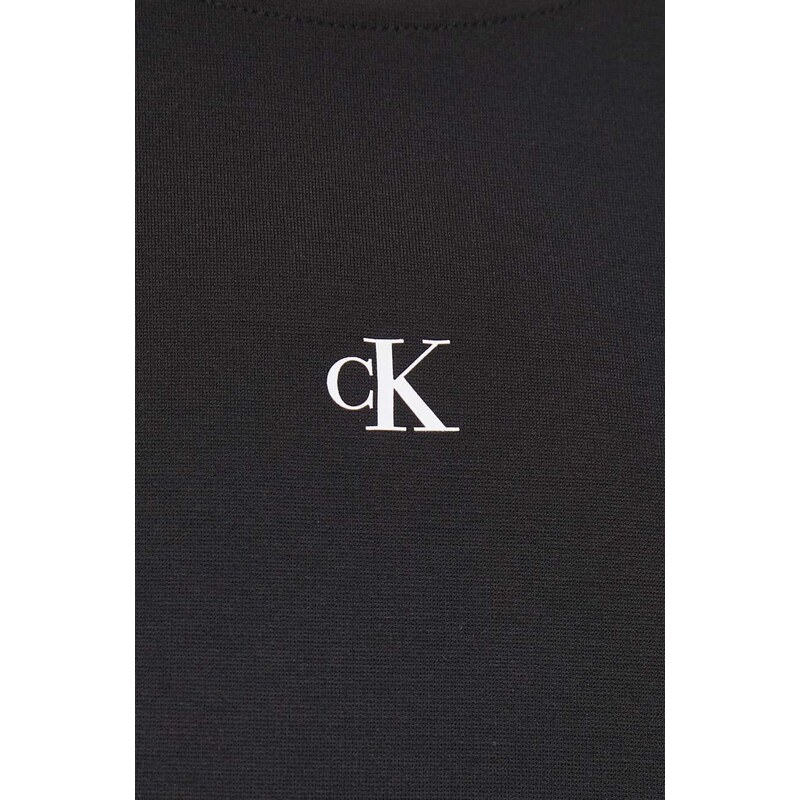 Kombinezon Calvin Klein Jeans boja: crna, s okruglim izrezom