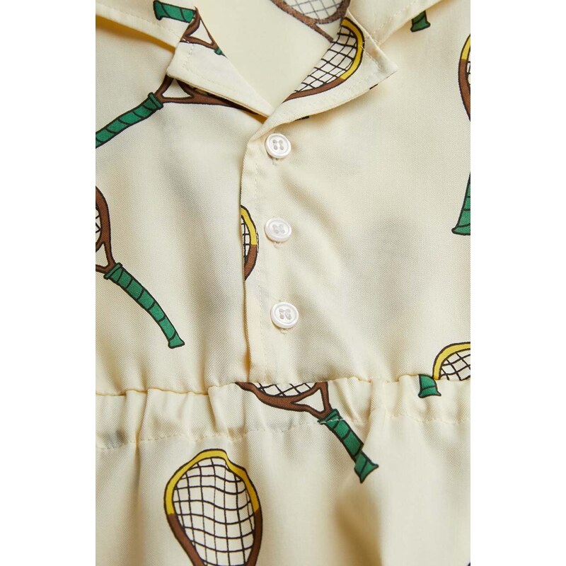 Dječja haljina Mini Rodini Tennis boja: bijela, mini, širi se prema dolje