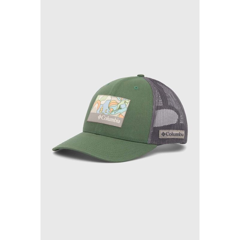 Kapa sa šiltom Columbia boja: zelena, s aplikacijom