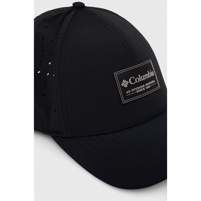 Kapa sa šiltom Columbia Hike boja: crna, s aplikacijom 2032031