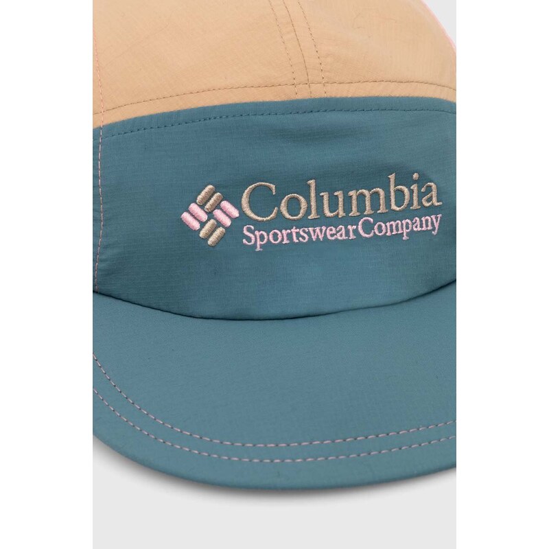 Kapa sa šiltom Columbia HERITAGE Wingmark boja: tirkizna, s aplikacijom