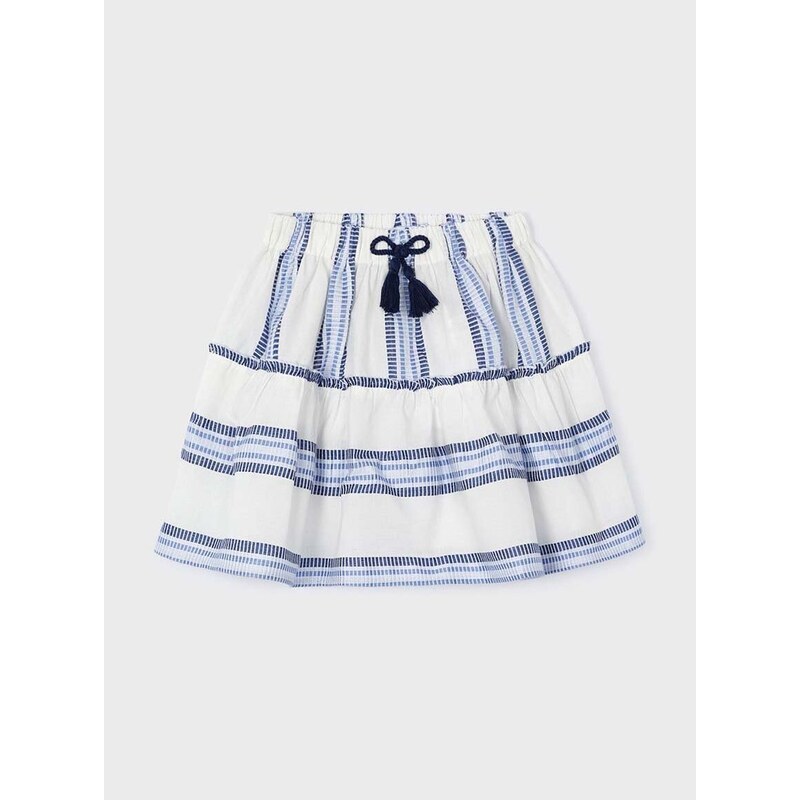 Dječja suknja Mayoral boja: tamno plava, mini, širi se prema dolje