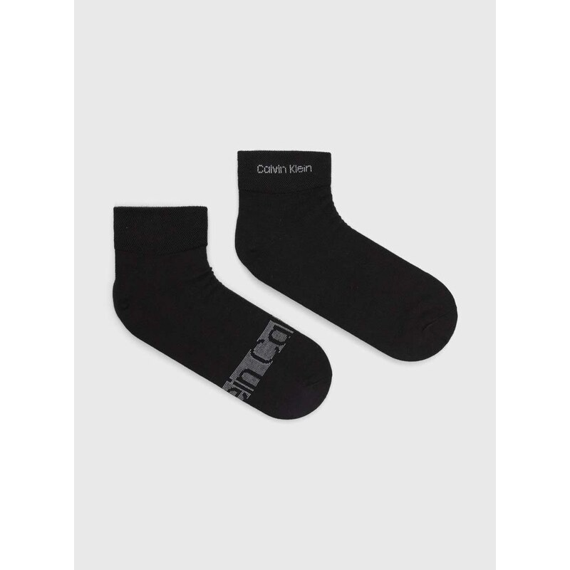 Čarape Calvin Klein 2-pack za muškarce, boja: crna