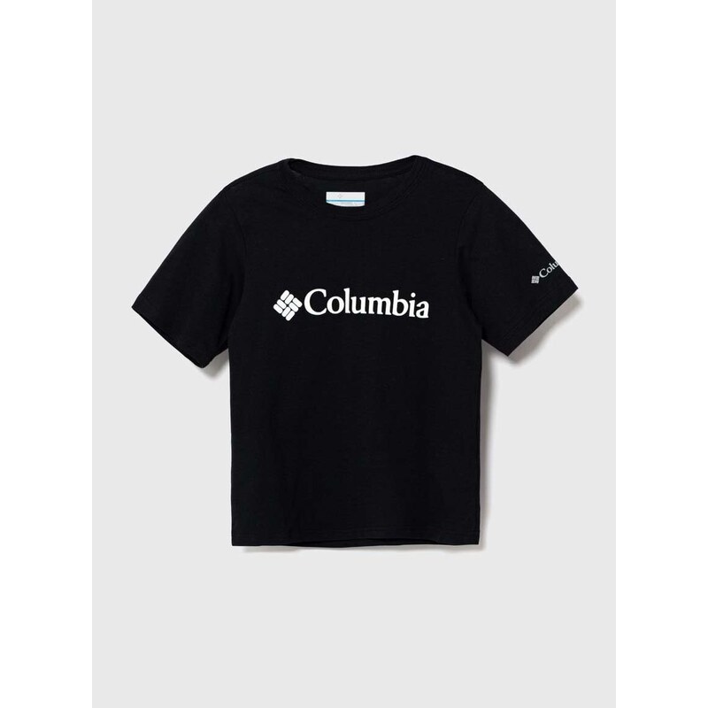 Dječja pamučna majica kratkih rukava Columbia Valley Creek Short boja: crna, s tiskom
