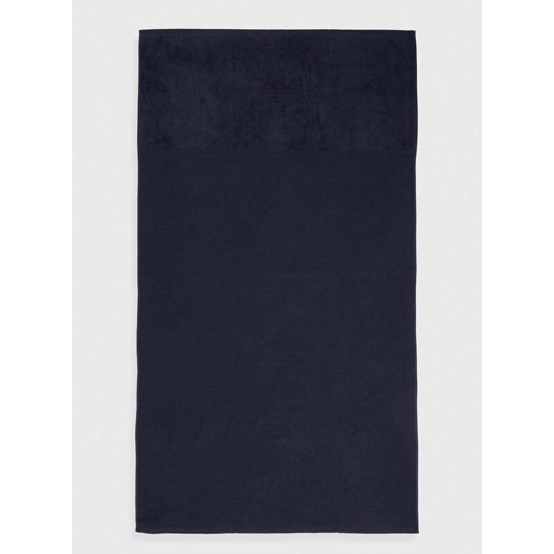 Pamučni ručnik Emporio Armani Underwear boja: tamno plava
