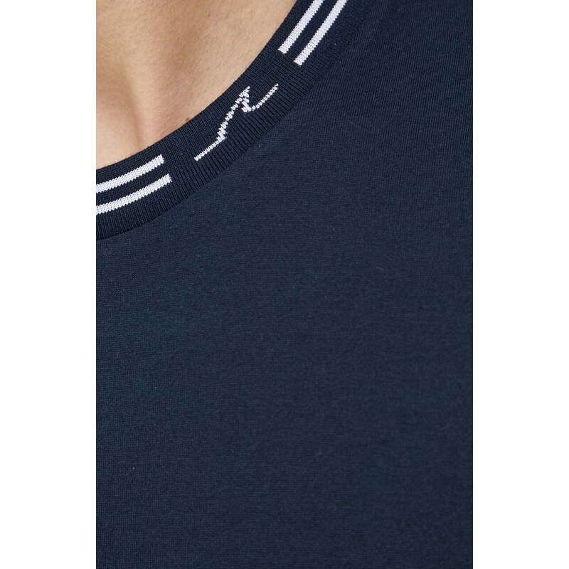 Pamučna majica Paul&Shark za muškarce, boja: tamno plava, bez uzorka