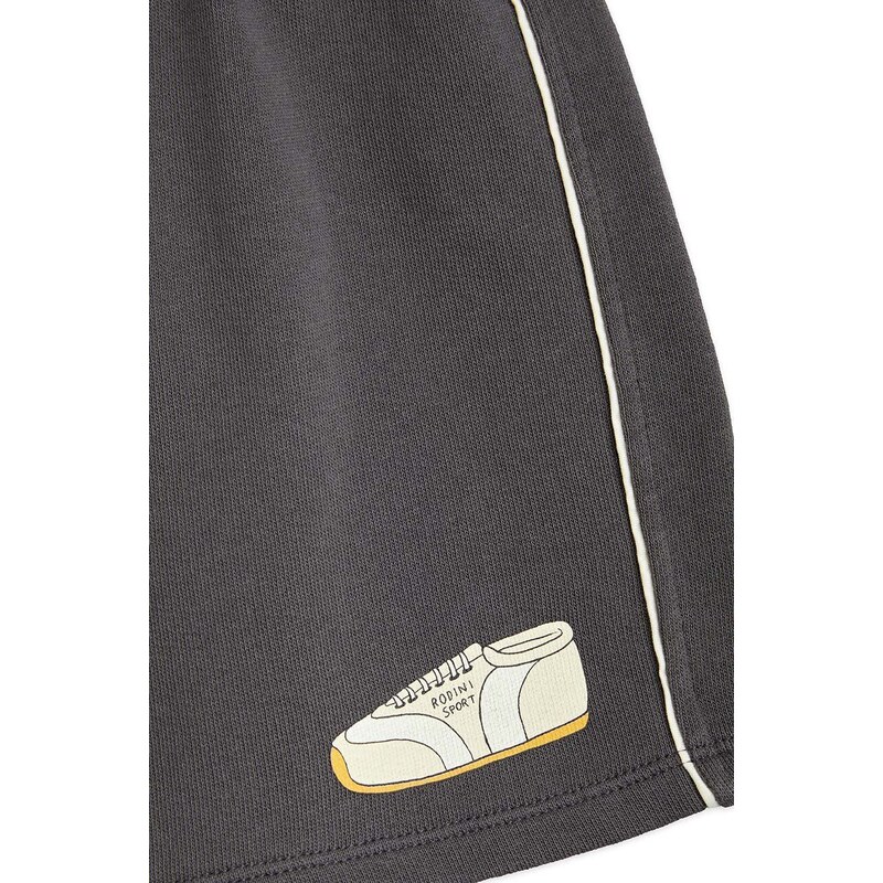 Dječje pamučne kratke hlače Mini Rodini Jogging boja: siva, s aplikacijom