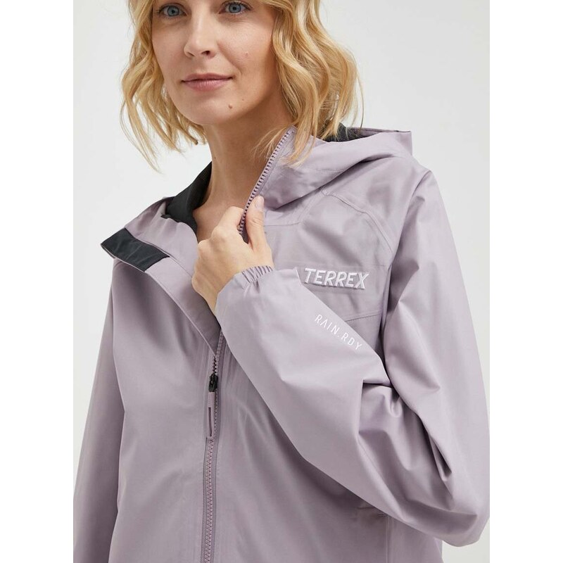 Kišna jakna adidas TERREX Multi za žene, boja: ljubičasta