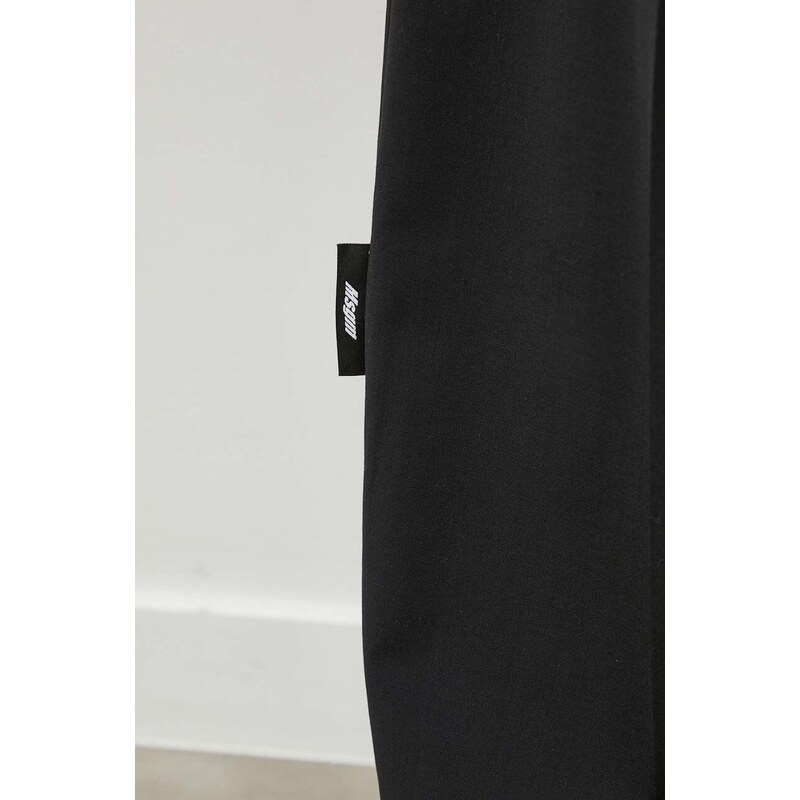 Vunene hlače MSGM boja: crna, ravni kroj