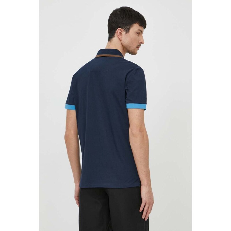 Polo majica Aeronautica Militare za muškarce, boja: tamno plava, s aplikacijom