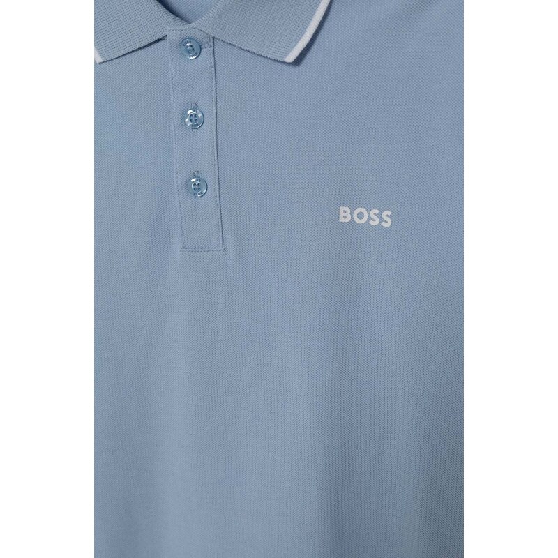 Pamučna polo majica BOSS bez uzorka