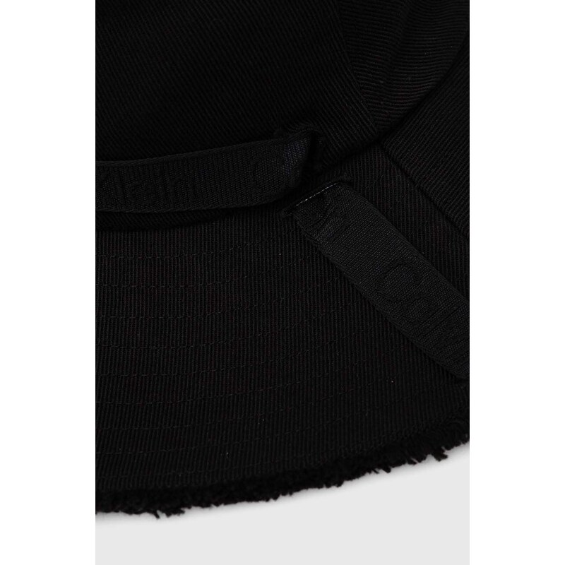 Pamučni šešir Calvin Klein boja: crna, pamučni