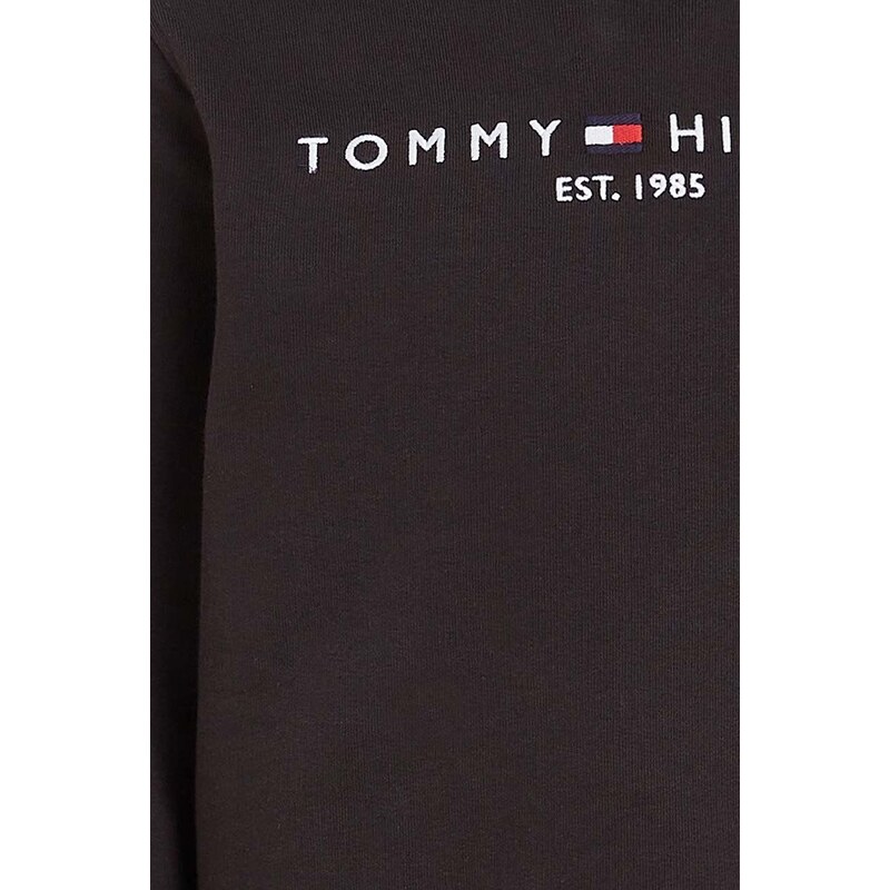 Dječja pamučna dukserica Tommy Hilfiger boja: crna