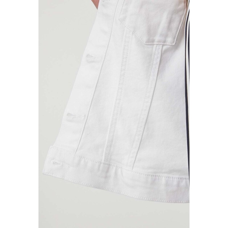Traper jakna Tommy Hilfiger za žene, boja: bijela, za prijelazno razdoblje