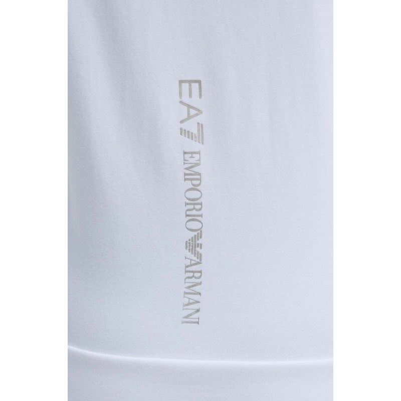 Dukserica EA7 Emporio Armani za žene, boja: bijela, s kapuljačom, s tiskom