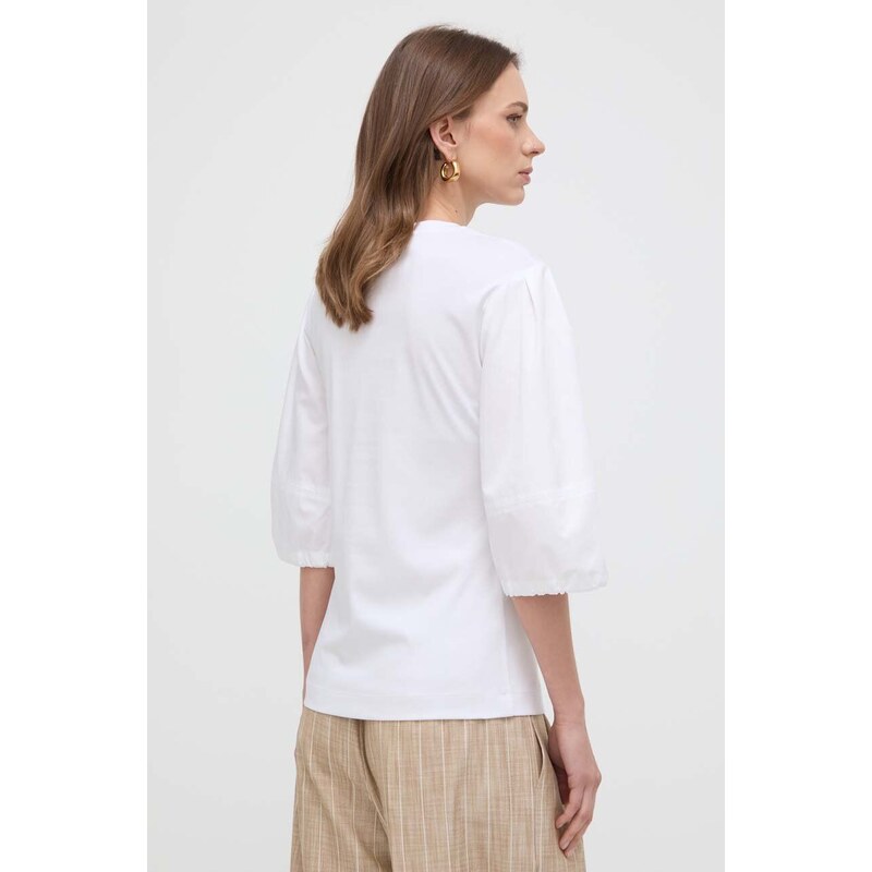 Bluza Max Mara Leisure za žene, boja: bijela, bez uzorka