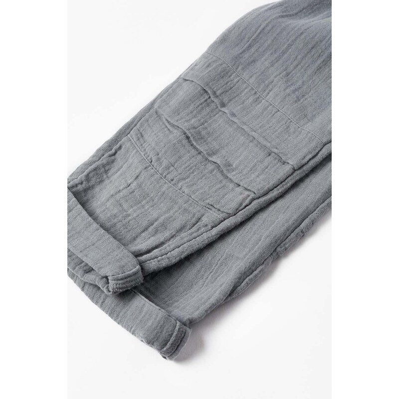 Pamučne hlače za bebe zippy boja: zelena, bez uzorka