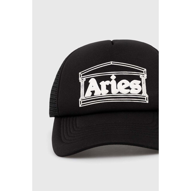 Kapa sa šiltom Aries Temple Trucker Cap boja: crna, s aplikacijom, SUAR90003