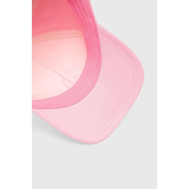 Pamučna kapa sa šiltom Peak Performance boja: ružičasta, s aplikacijom
