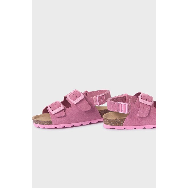 Dječje sandale od brušene kože Mayoral boja: ružičasta