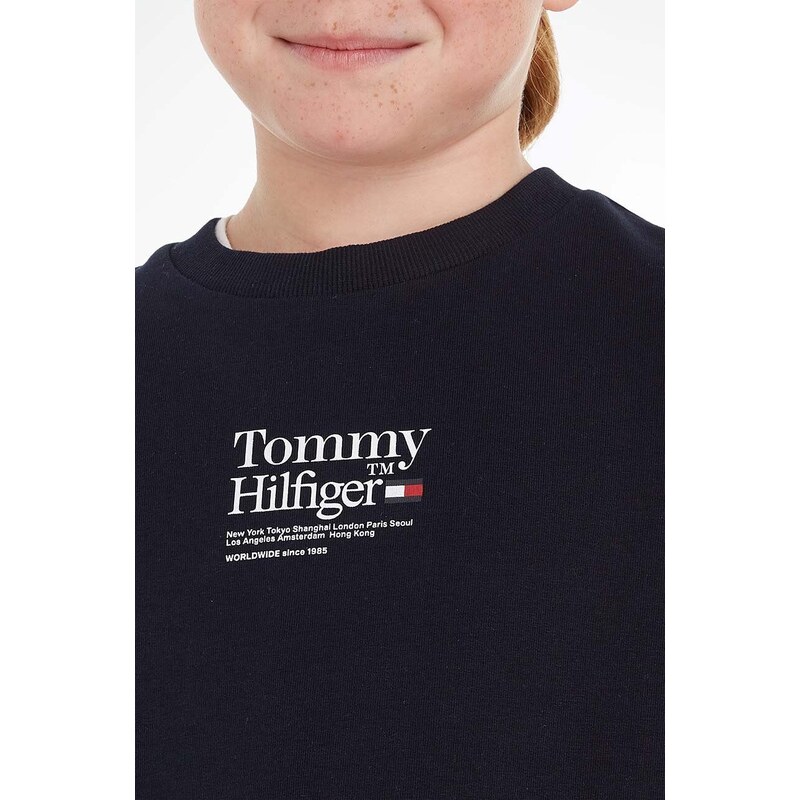 Dječja dukserica Tommy Hilfiger boja: tamno plava, s tiskom