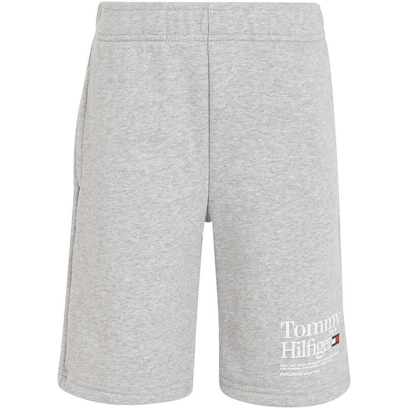 Dječje kratke hlače Tommy Hilfiger boja: siva, podesivi struk