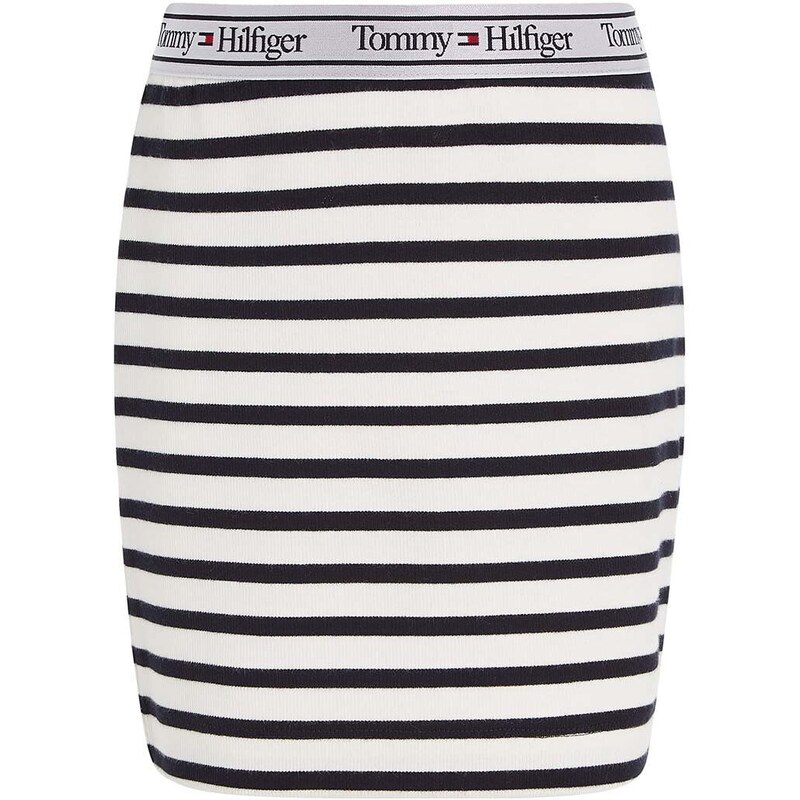 Dječja suknja Tommy Hilfiger boja: tamno plava, mini, ravna