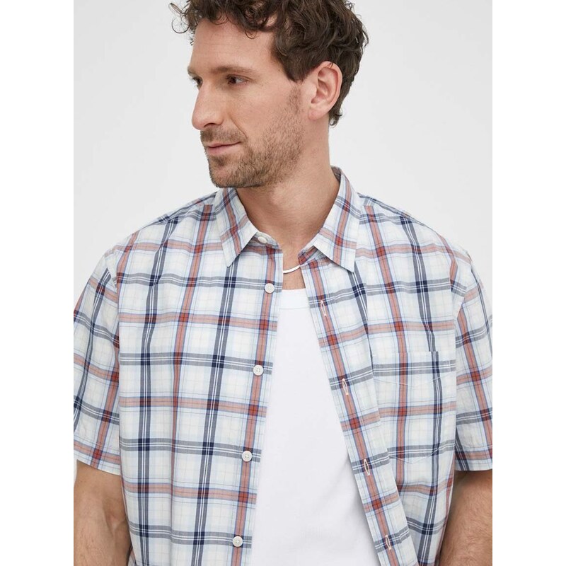 Pamučna košulja Levi's za muškarce, boja: bijela, regular, s klasičnim ovratnikom