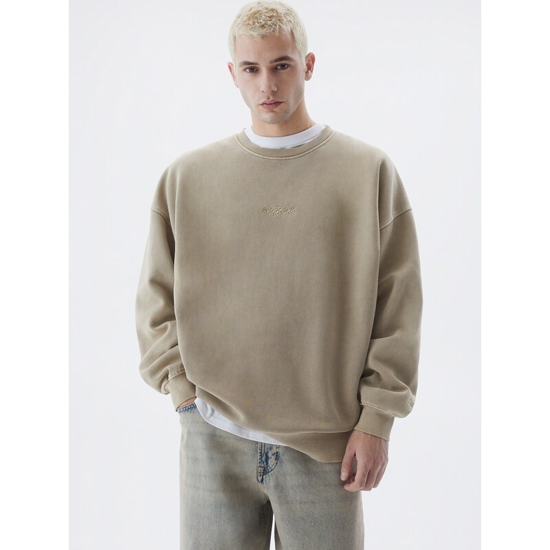 Pull&Bear Sweater majica pijesak
