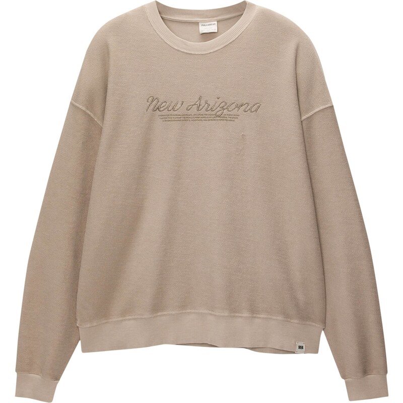 Pull&Bear Sweater majica bež / pijesak