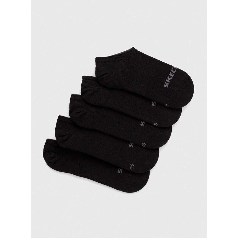 Čarape Skechers 5-pack boja: crna