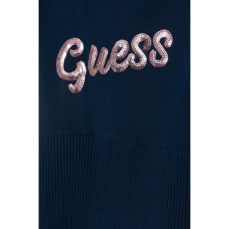 Dječja haljina Guess boja: tamno plava, mini, širi se prema dolje