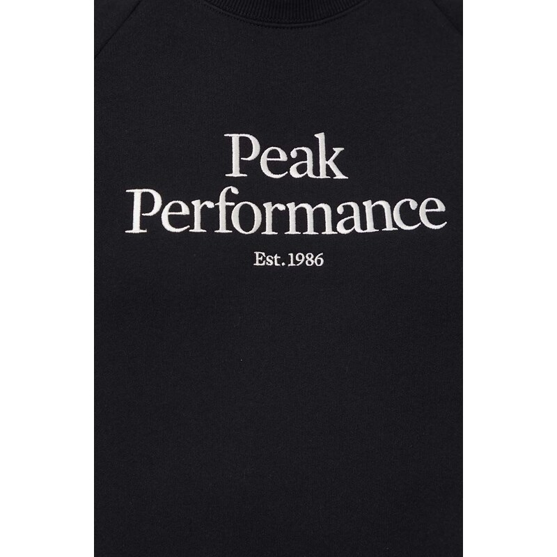 Dukserica Peak Performance za muškarce, boja: crna, s aplikacijom
