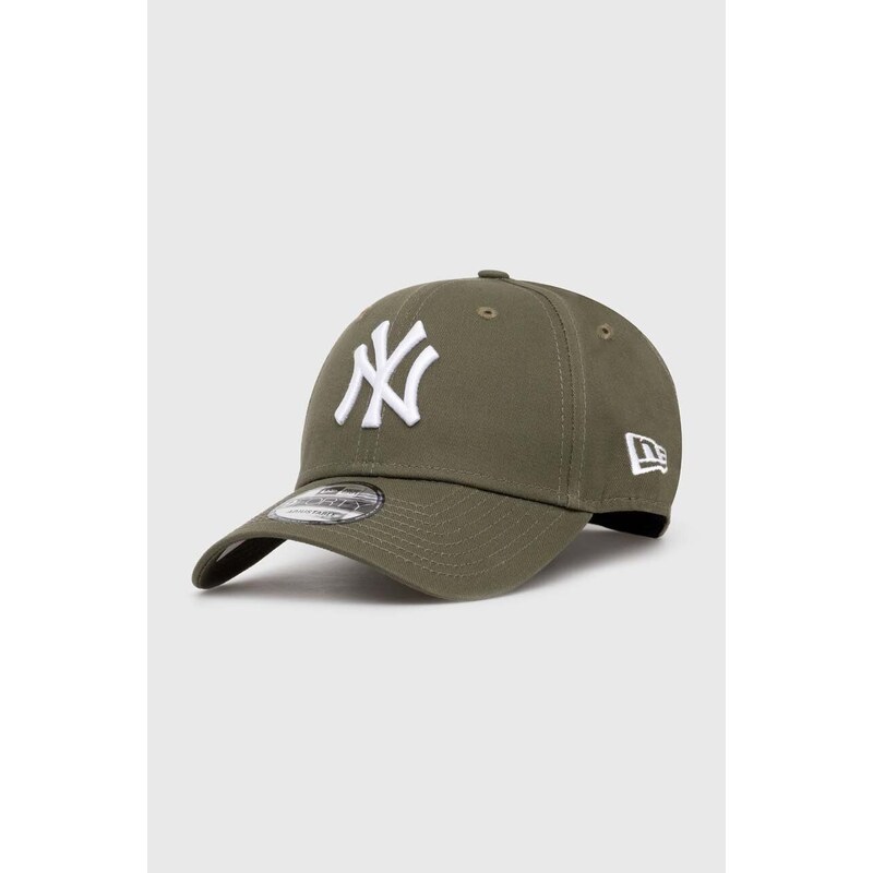 Pamučna kapa sa šiltom New Era 9Forty New York Yankees boja: zelena, s aplikacijom, 60435138