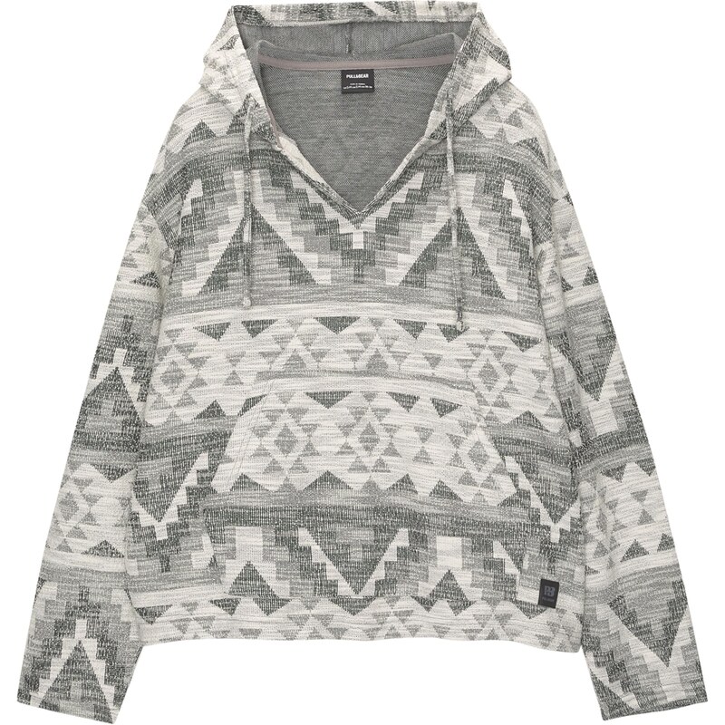Pull&Bear Sweater majica siva / antracit siva / svijetlosiva