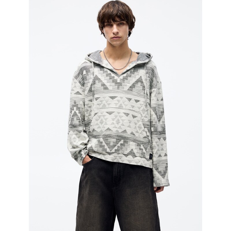 Pull&Bear Sweater majica siva / antracit siva / svijetlosiva