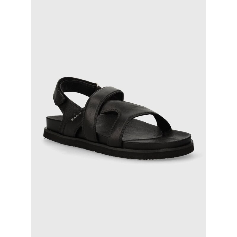 Kožne sandale Gant Mardale za žene, boja: crna, 28501595.G00