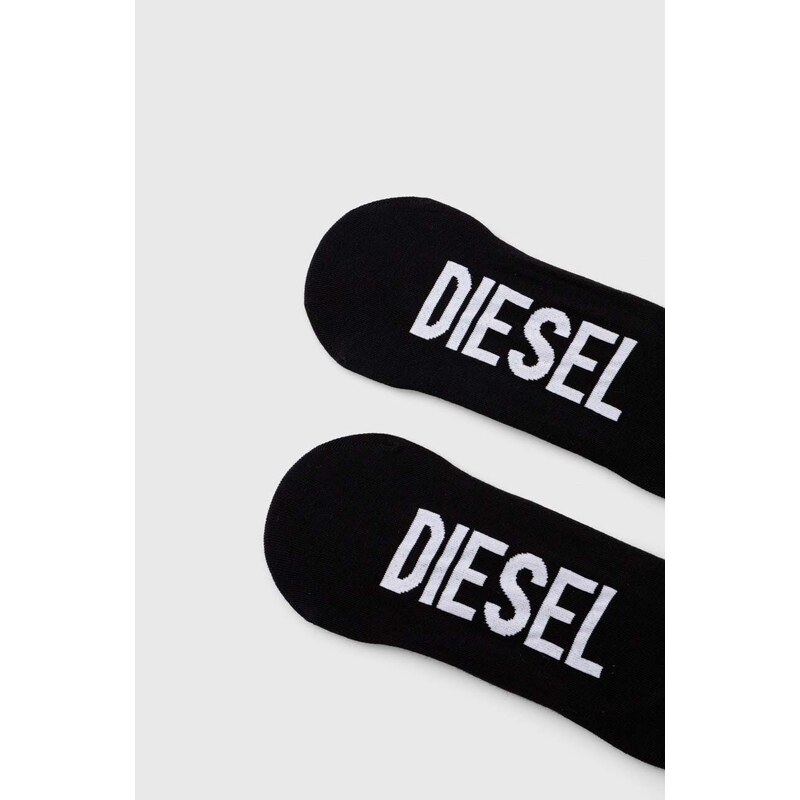 Čarape Diesel 2-pack za muškarce, boja: crna