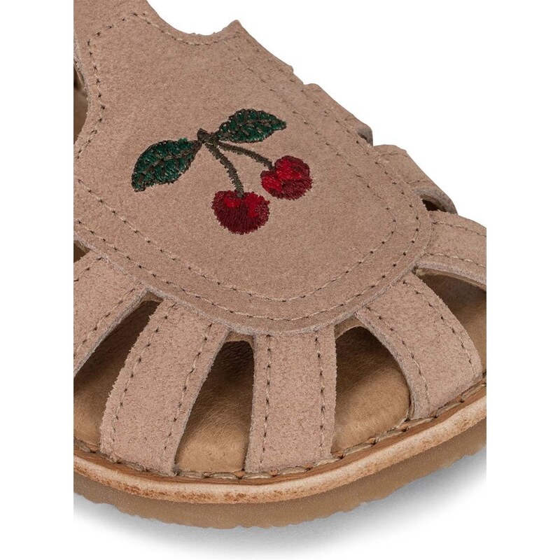 Dječje sandale od brušene kože Konges Sløjd boja: ružičasta