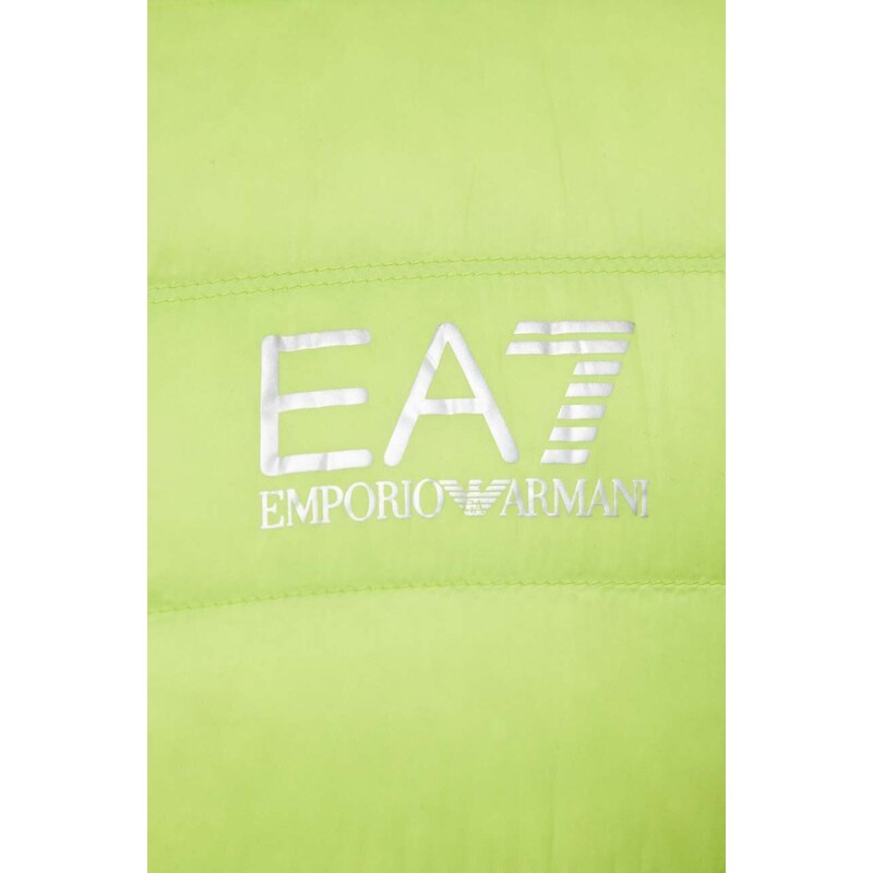 Pernata jakna EA7 Emporio Armani za muškarce, boja: zelena, za prijelazno razdoblje
