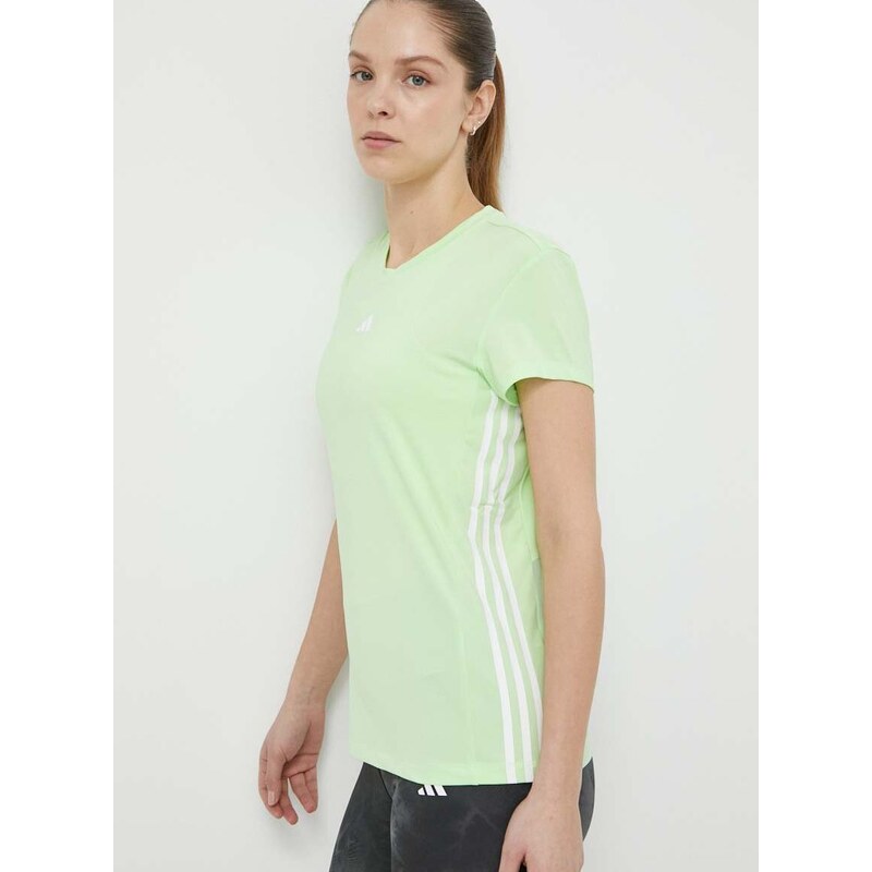 Majica kratkih rukava za trening adidas Performance Hyperglam boja: zelena, IM8784