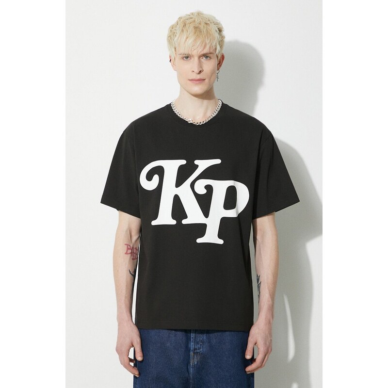 Pamučna majica Kenzo by Verdy za muškarce, boja: crna, s tiskom, FE55TS1414SY.99J