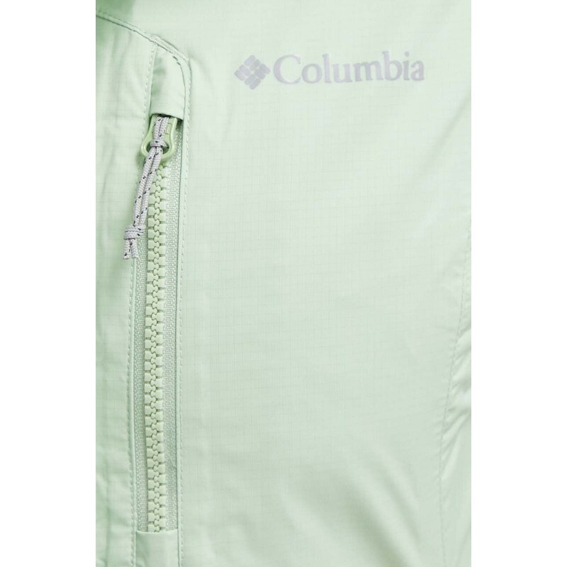 Outdoor jakna Columbia Pouring Adventure II boja: zelena, za prijelazno razdoblje 1760071