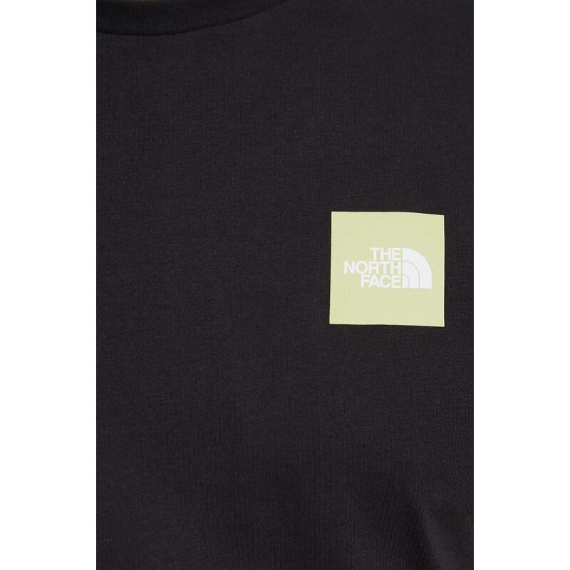 Pamučna majica The North Face za muškarce, boja: crna, s tiskom, NF0A87EDJK31