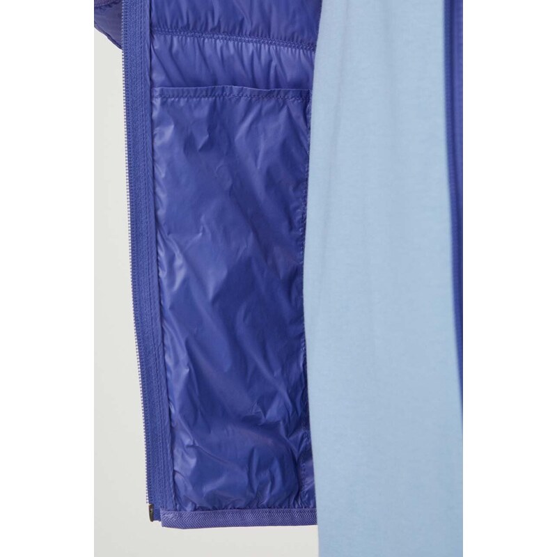 Pernata jakna EA7 Emporio Armani za muškarce, boja: ljubičasta, za prijelazno razdoblje