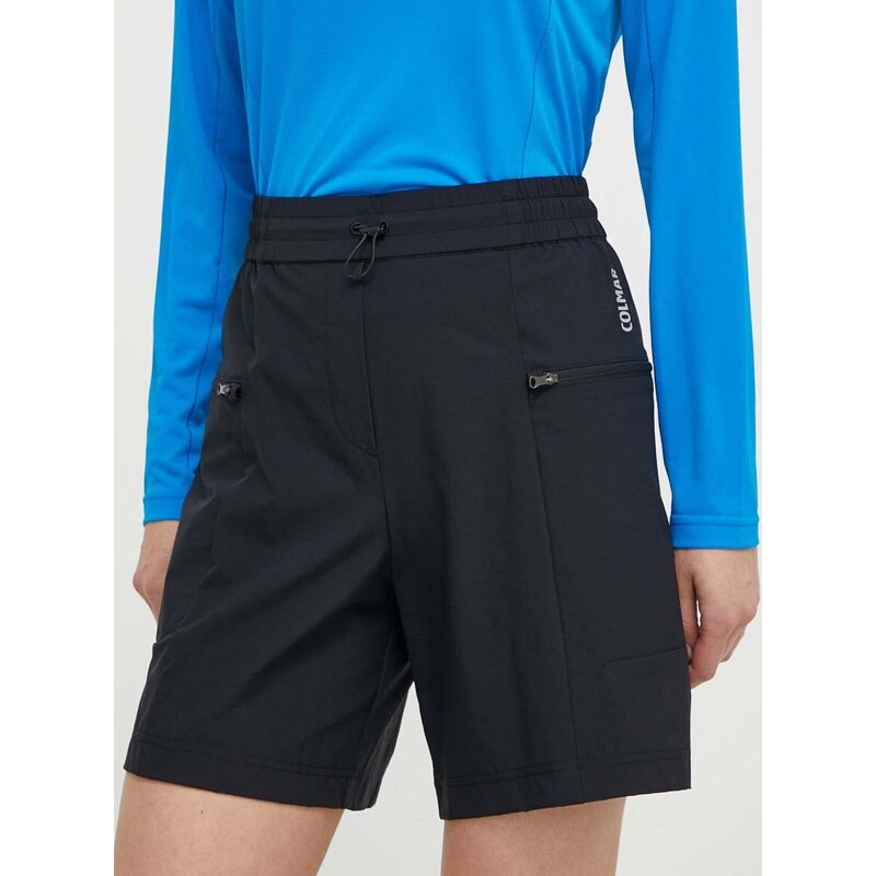 Kratke outdoor hlače Colmar boja: crna, bez uzorka, visoki struk