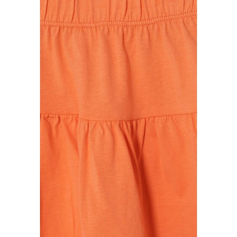 Dječje pamučna haljina zippy 2-pack boja: narančasta, mini, širi se prema dolje